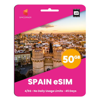 Spain eSIM: 50GB - 45 Days