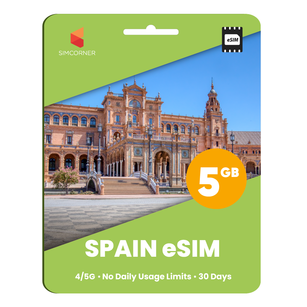 Spain eSIM: 5GB - 30 Day
-SimCorner