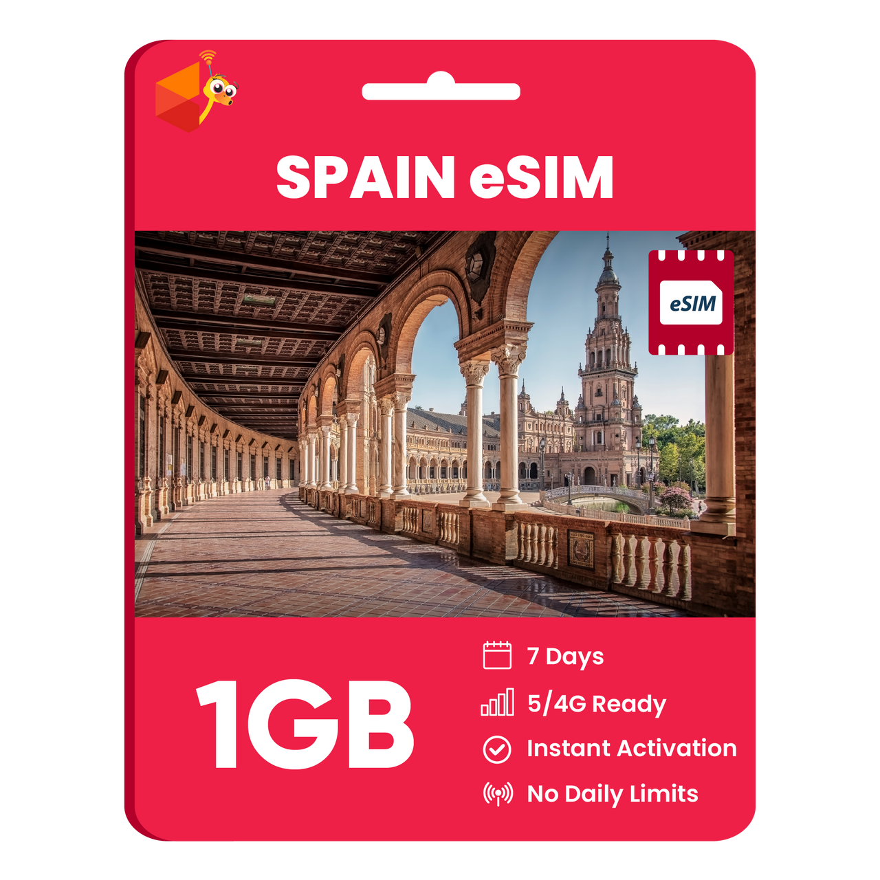 Spain eSIM: 1GB - 7 Days