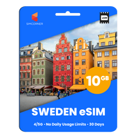 Thumbnail for Sweden eSIM: 10GB - 30 Days
-SimCorner