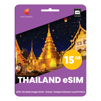 [eSIM] Thailand Travel Sim Card - 15GB (AIS)