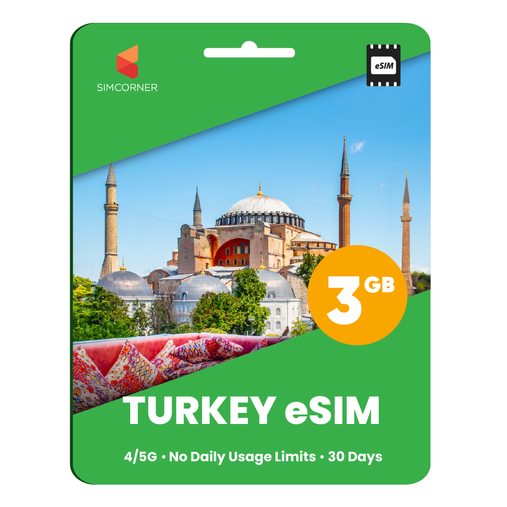 Türkiye eSIM: 3GB - 30 Days - SimCorner