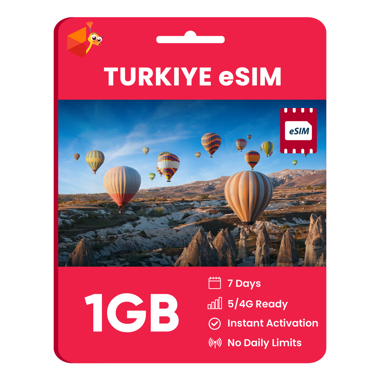 Türkiye eSIM: 1GB - 7 Days