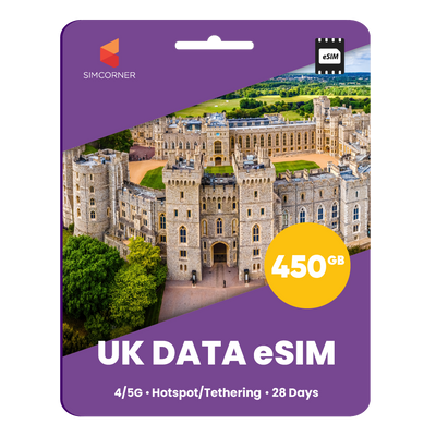 [eSIM] UK eSim Card (450GB)