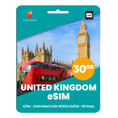 [eSIM] United Kingdom eSim Card (30GB)