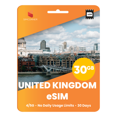 [eSIM] United Kingdom eSim Card (30GB)