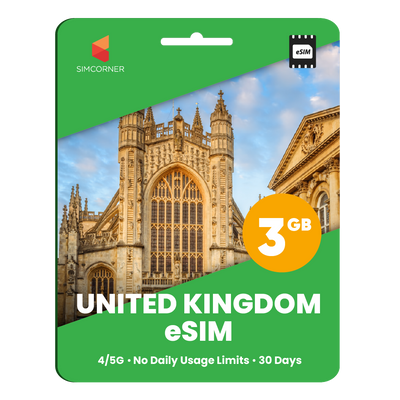 United Kingdom eSIM: 3GB - 30 Days