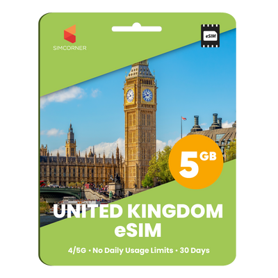 United Kingdom eSIM: 5GB - 30 Days