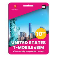 Thumbnail for [eSIM] USA Travel SIM - 10GB (T-Mobile)