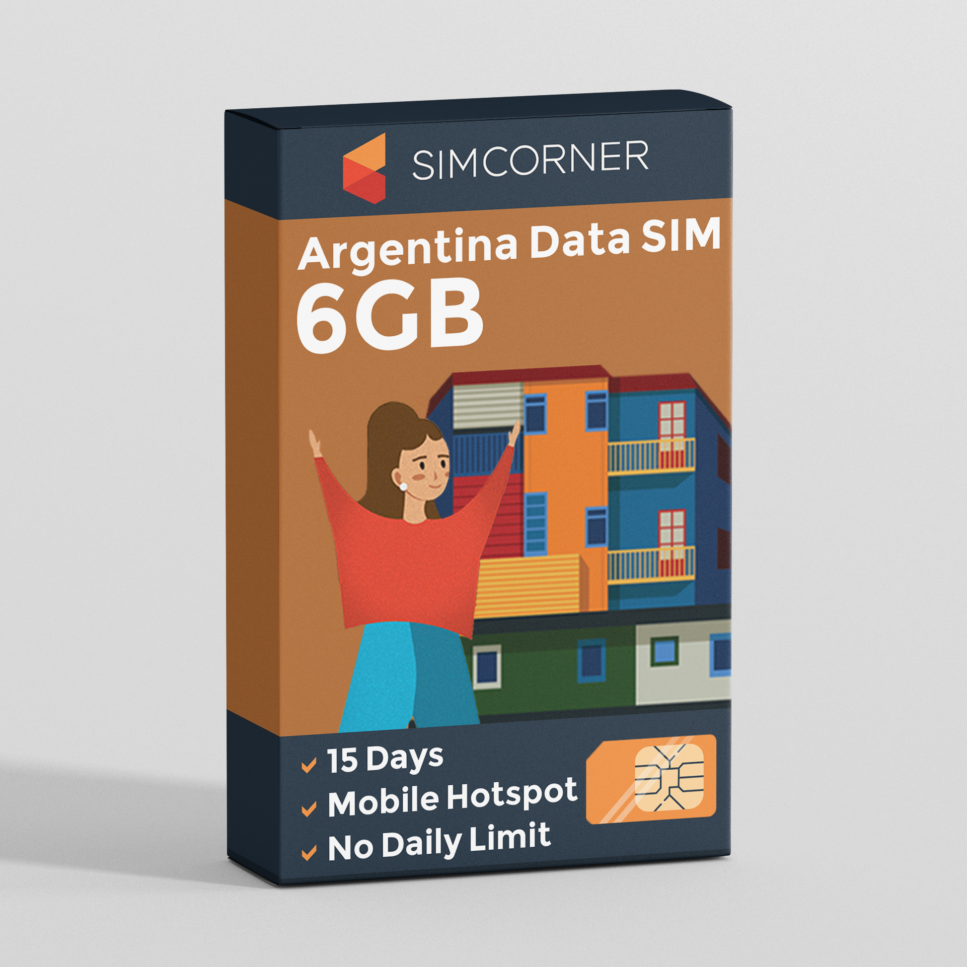 Argentina Data SIM Card (15 Day - 6GB)