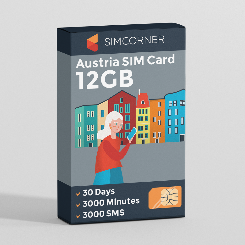 Austria Travel Sim Card (12GB)