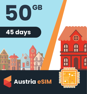 Austria eSIM: 50GB - 45 Days