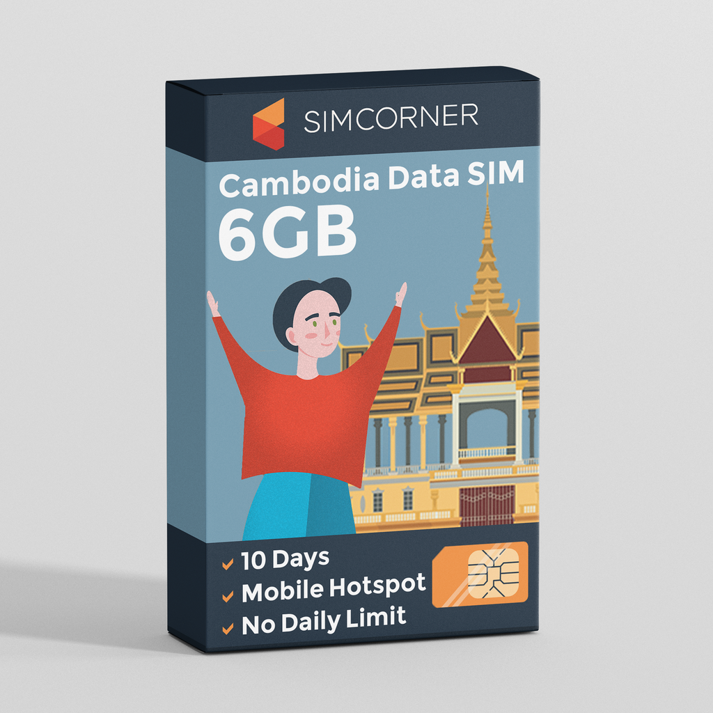 Cambodia Data SIM Card (10 day - 6GB)