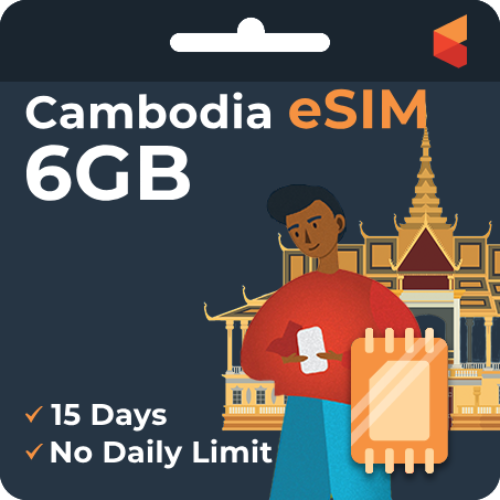 [eSIM] Cambodia Data eSIM (6GB - 15 Days)