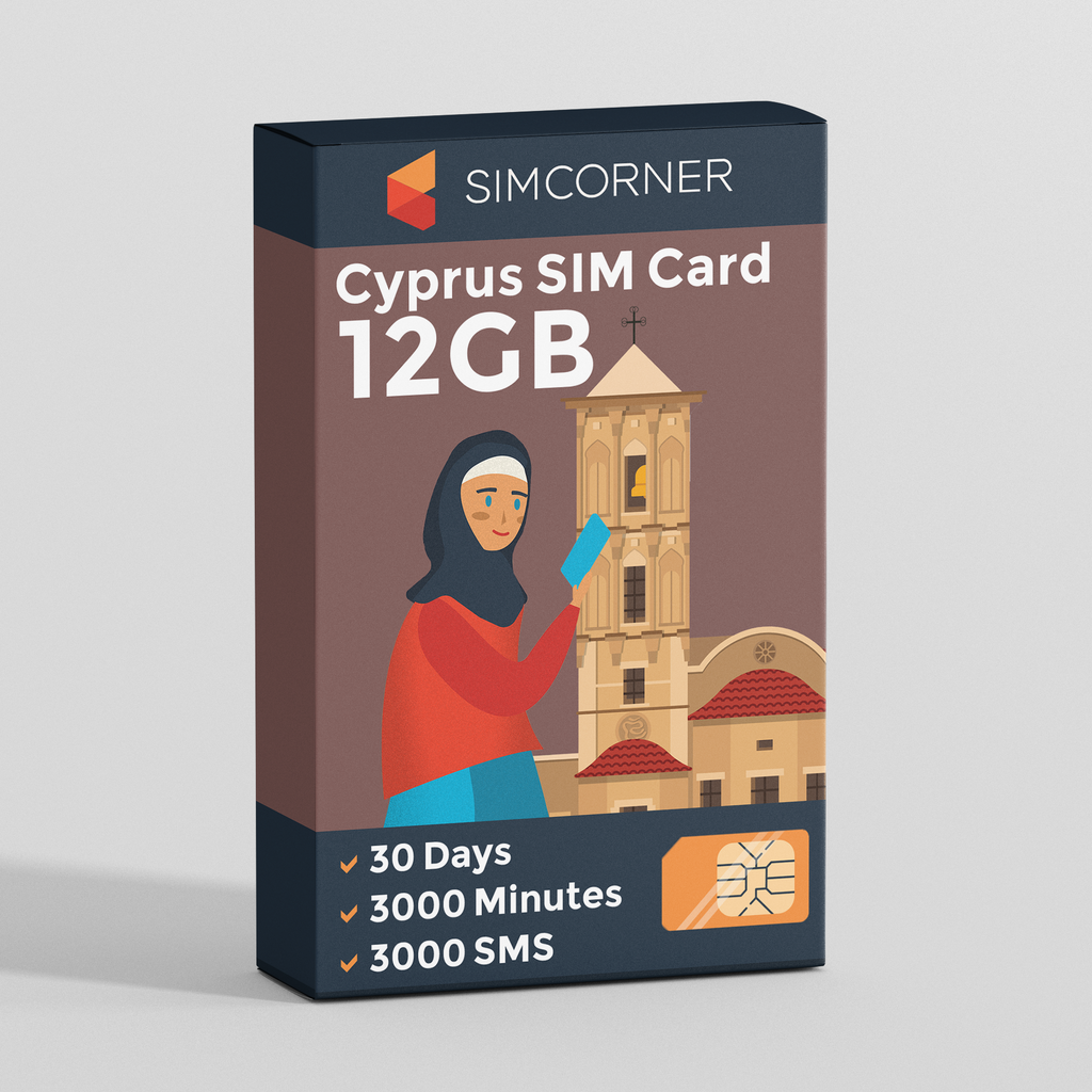 Cyprus Travel Sim Card (12GB)