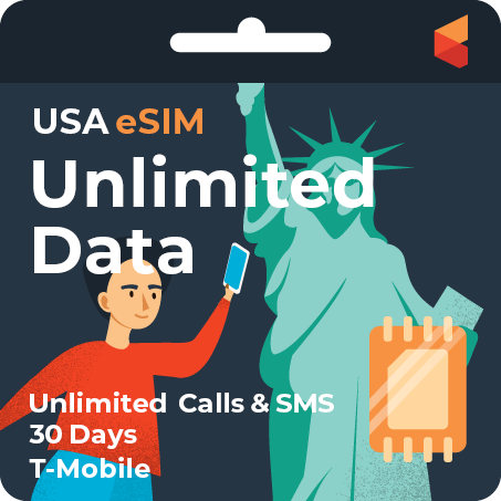 [eSIM] USA Travel SIM - Unlimited Data (T-Mobile)