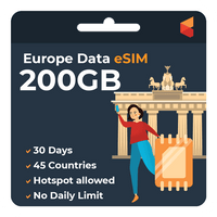 Thumbnail for [eSIM] Europe Data eSIM | 200GB | SimCorner