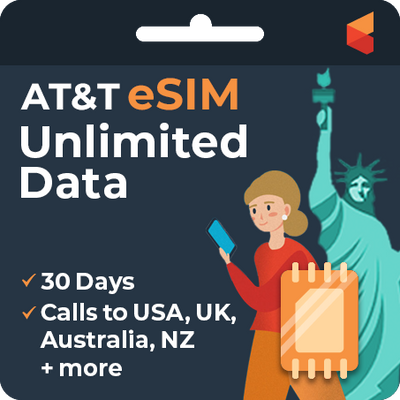 [eSIM] AT&T Unlimited MAX Plus SIM (USA, Canada, Mexico)