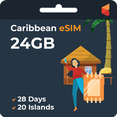 [eSIM] Prepaid Caribbean eSIM Card (24GB)