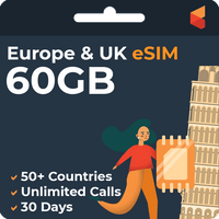 Thumbnail for [eSIM] Europe eSim Card (60GB)