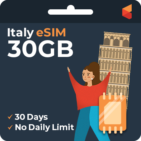 [eSIM] Italy eSim Card (30GB)