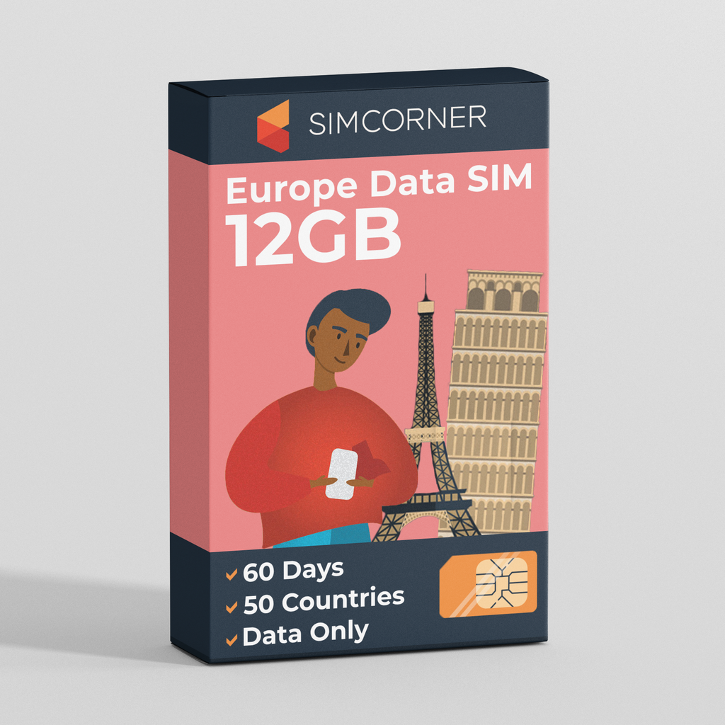 Europe Data Only Sim (12GB)