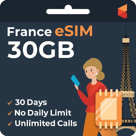 [eSIM] France eSim Card (30GB)
