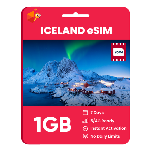 Iceland eSIM: 1GB - 7 Days