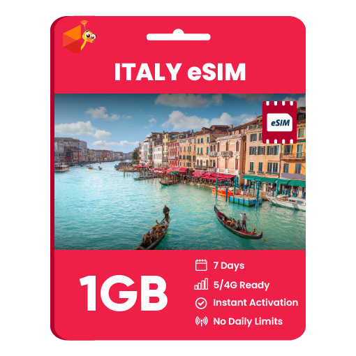 Italy eSIM: 1GB - 7 Days