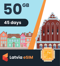 Thumbnail for Latvia eSIM: 50GB - 45 Days