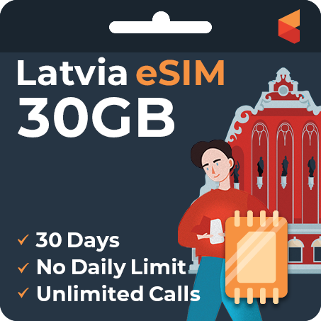 [eSIM] Latvia eSim Card (30GB)