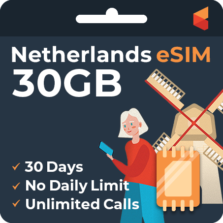 [eSIM] Netherlands eSim Card (30GB)