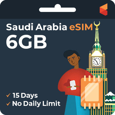 [eSIM] Saudi Arabia Data eSIM (6GB - 15 Days)