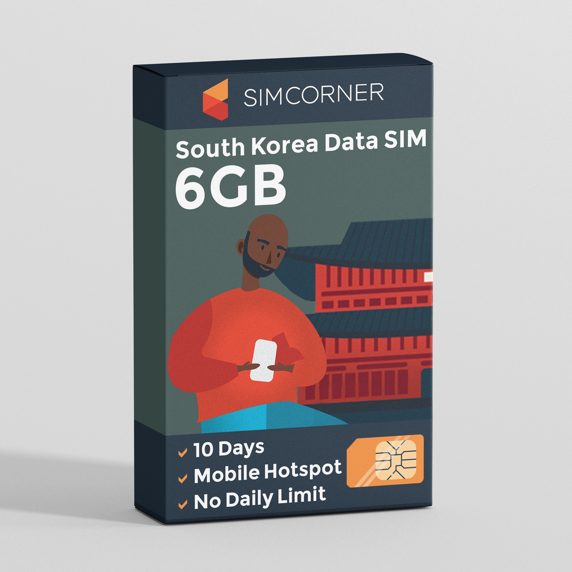South Korea Data SIM Card (10 day - 6GB)