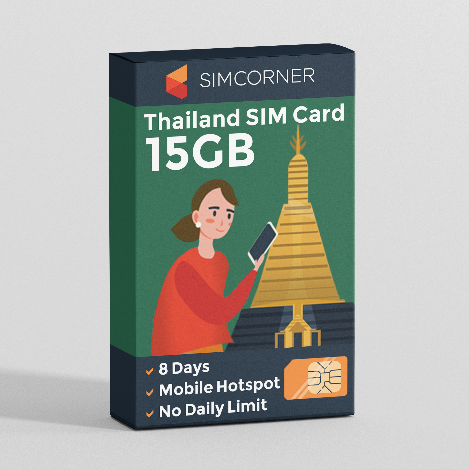 Thailand Travel Sim Card - 15GB (AIS)