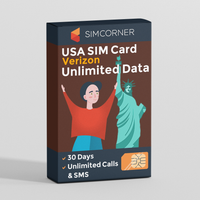 Thumbnail for Verizon Unlimited SIM Card (USA , Canada, Mexico)