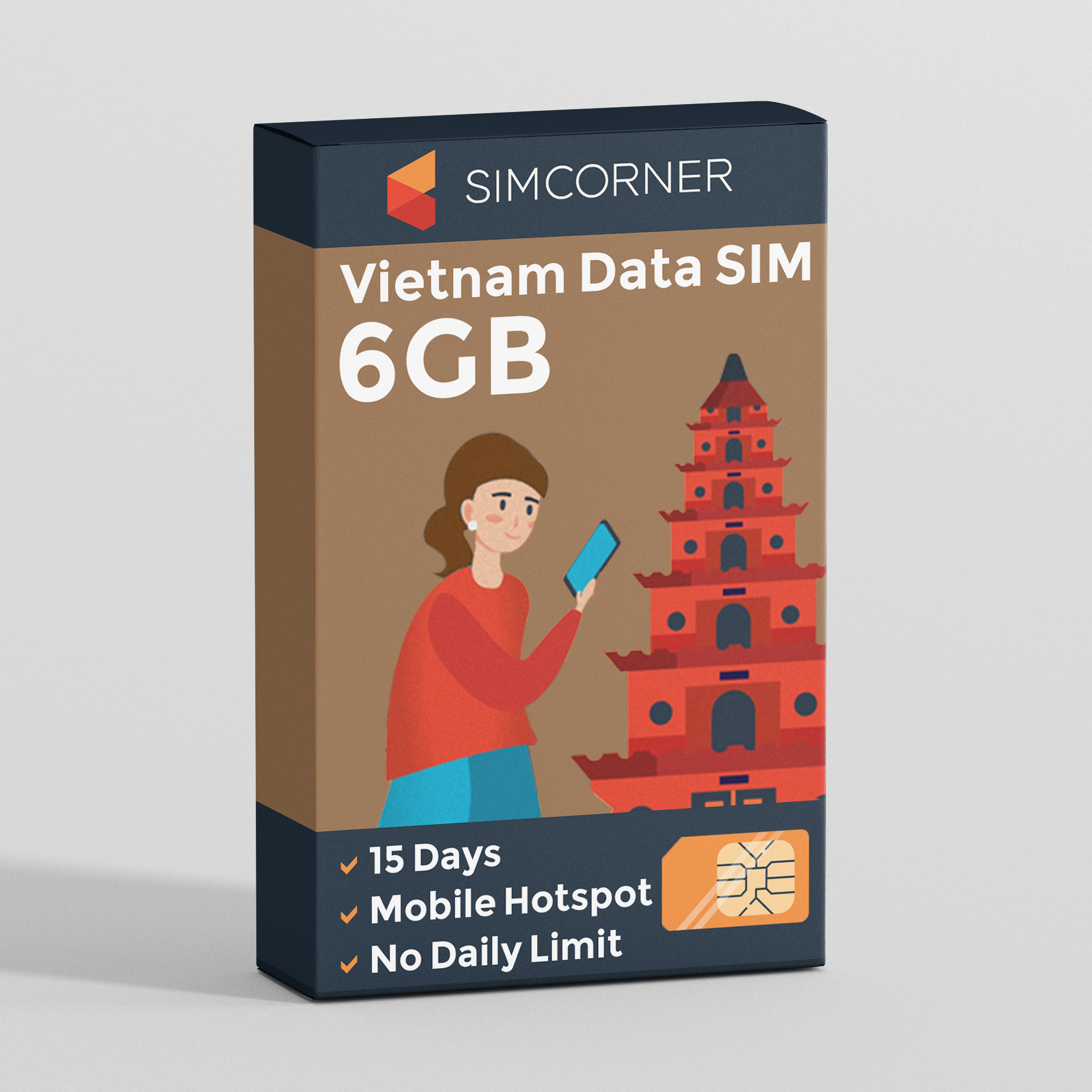 Vietnam Data SIM Card (15 Day - 6GB)