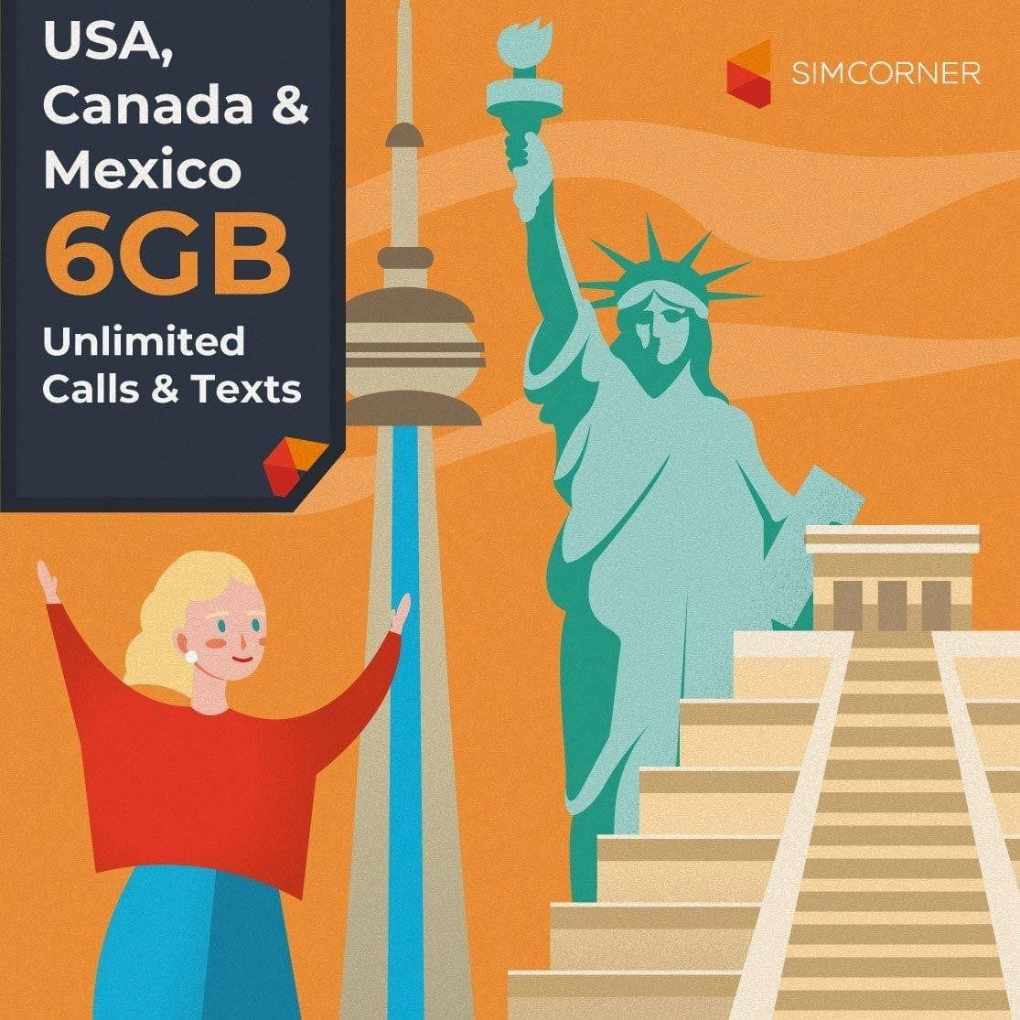 USA/Canada/Mexico 6GB Sim Card I SimCorner