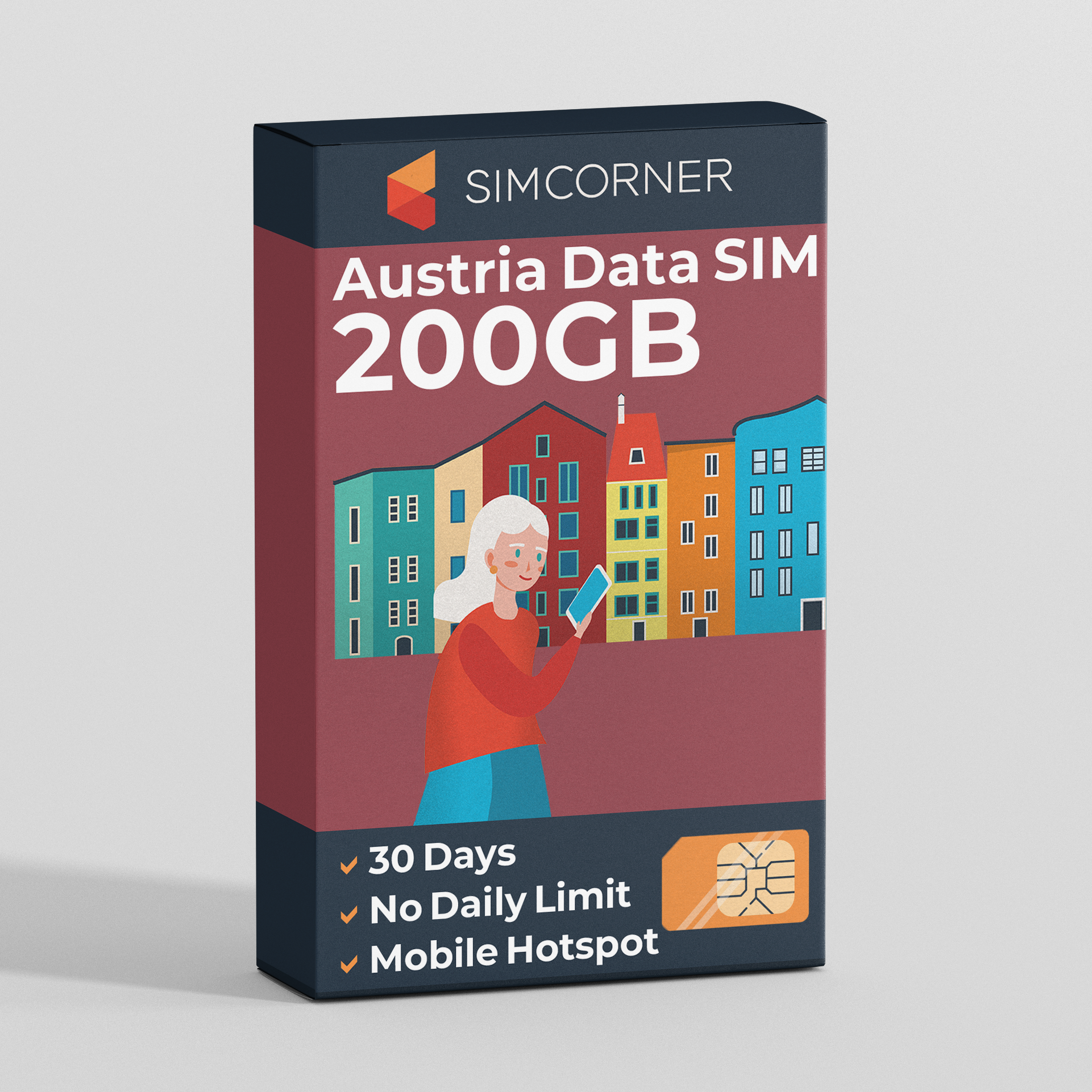 Austria Travel Sim Card 200GB | SimCorner