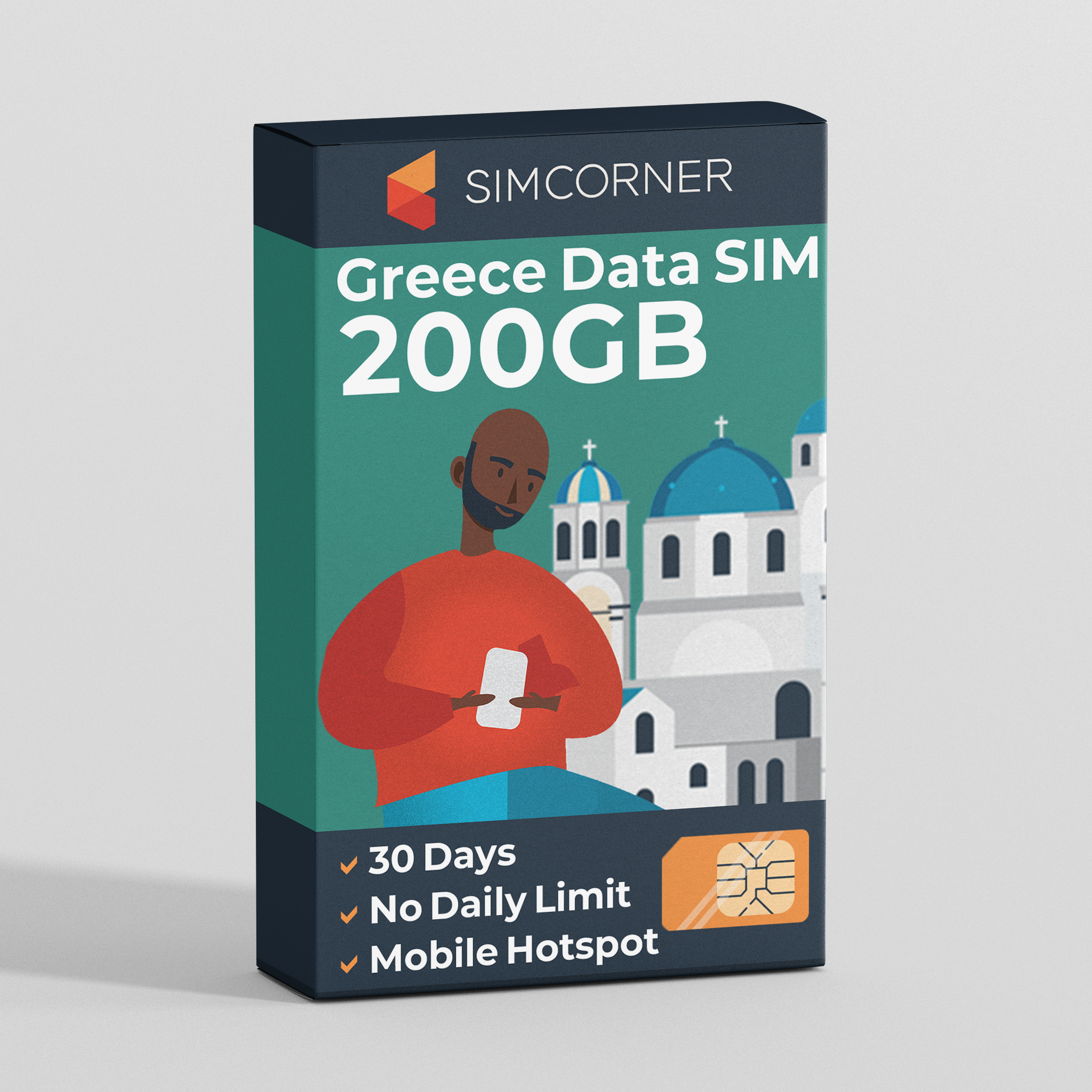 Greece Travel Sim Card 200GB | SimCorner